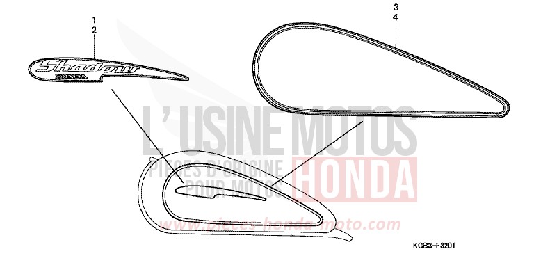 MARKE (2) von Shadow VT125C CANDY GLORY RED-U (R101) von 2000